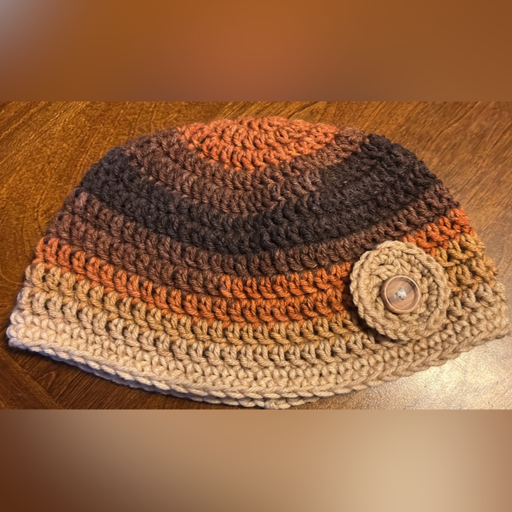 Hand crocheted fashion beanie